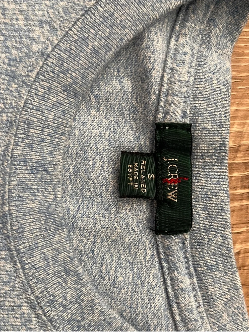 J. Crew heavyweight relaxed fit Men's Heathered Sky Blue Crewneck Sweater